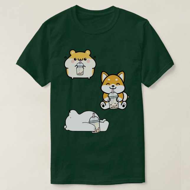 Boba Tea Sticker Set T-Shirt (Design Front)