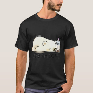 Bobaholic Little Polar Bear g with its Boba Tea T-Shirt