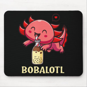 Bobalotl Axolotl Boba Tea Bubble Milk Anime Lover Mouse Pad
