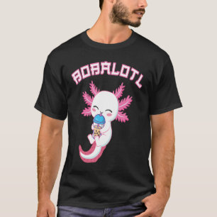 Bobalotl Axolotl Boba Tea Bubble Milk T-Shirt