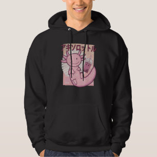 Bobalotl Axolotl Milk Tea Axolotl Drinking Boba Te Hoodie