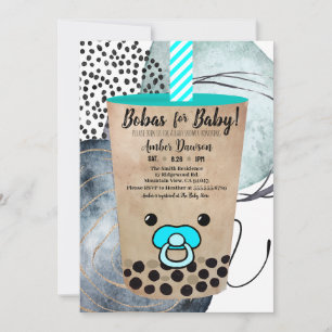Bobas For Baby Boba Tea Inspired Baby Shower Announcement