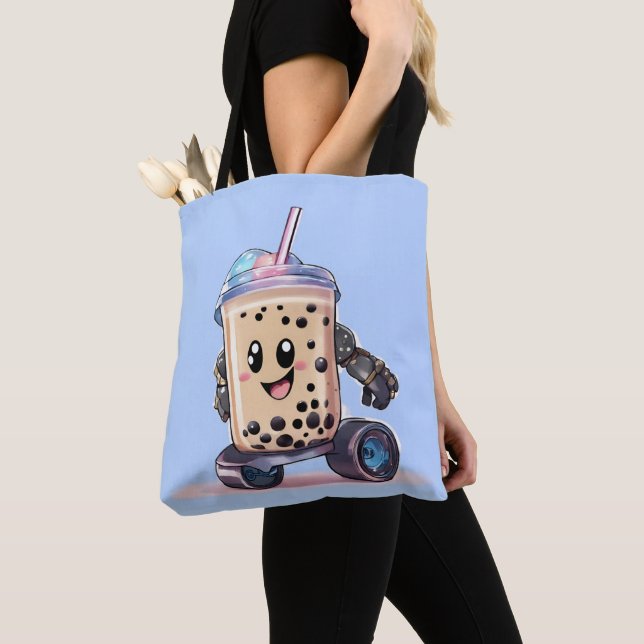 bobba tea tote bag (Close Up)