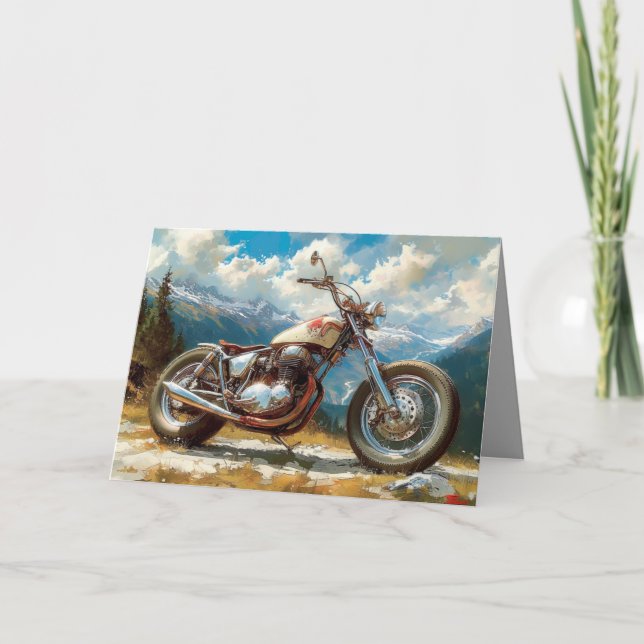 Bobber Motorcycle Card (Front)
