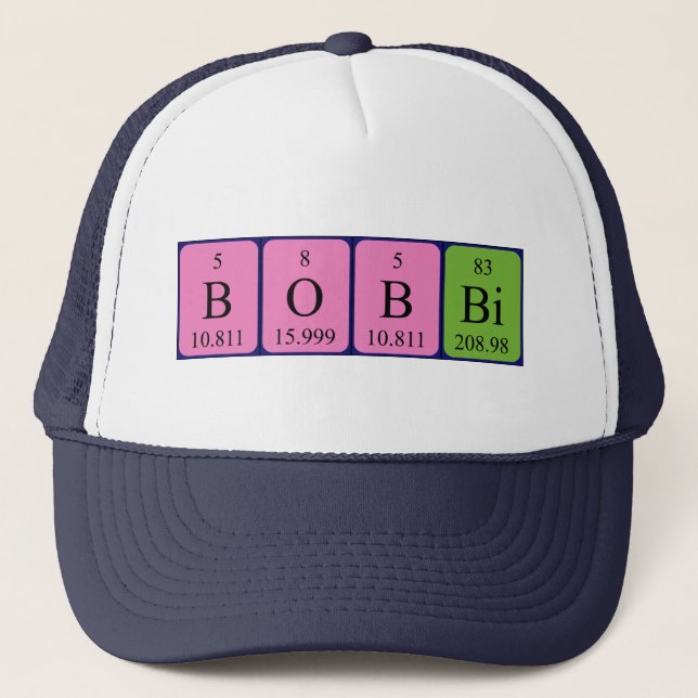 Bobbi periodic table name hat (Front)
