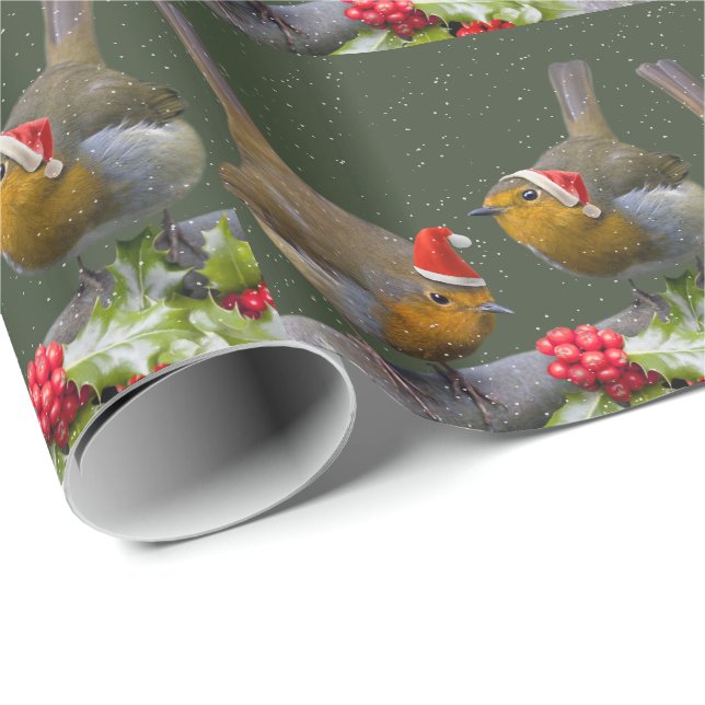 Bobbin' Robins Wrapping Paper (Roll Corner)