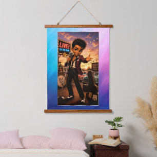 Bobby Chibi Rockabilly Dawn Tapestry