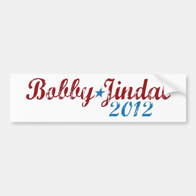 Bobby Jindal 2012 Bumper Sticker (Front)