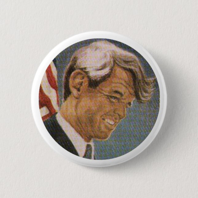 Bobby Kennedy 6 Cm Round Badge (Front)