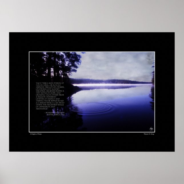 Bobby Kennedy Ripple of Hope Poster RKF Speech (Front)