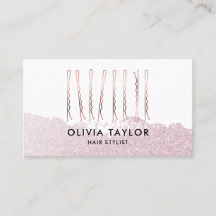 Bobby Pins Hair Stylist Hair Salon Hairdresser Business Card