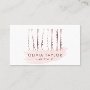 Bobby Pins Hair Stylist Hair Salon Hairdresser Business Card