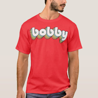 Bobby Retro Rainbow Typography Faded Style T-Shirt