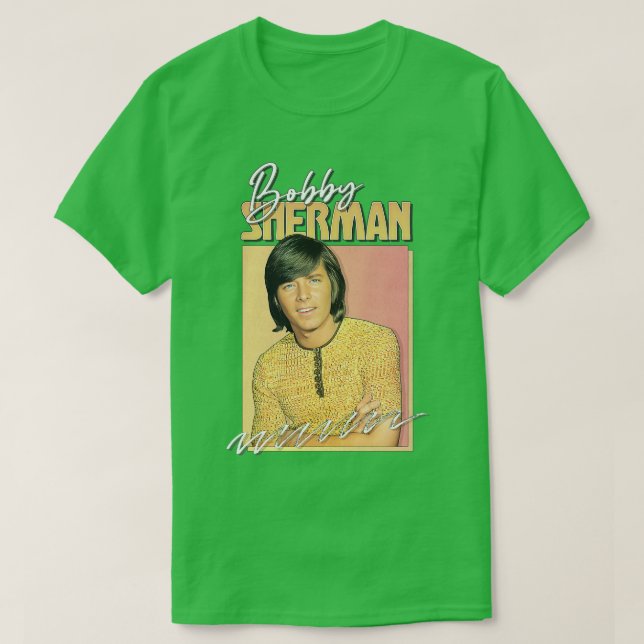 Bobby Sherman Retro 1970s Aesthetic Fan Design T-Shirt (Design Front)