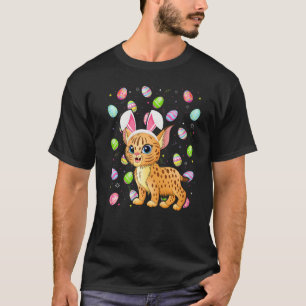 Bobcat Bunny Easter Egg Funny Bobcat Easter Sunda T-Shirt
