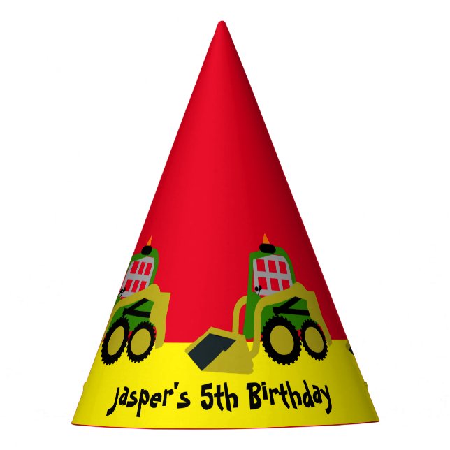 Bobcat Excavator Party Hat (Front)