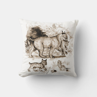 Bobcat Family Cushion