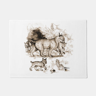 Bobcat Family Doormat