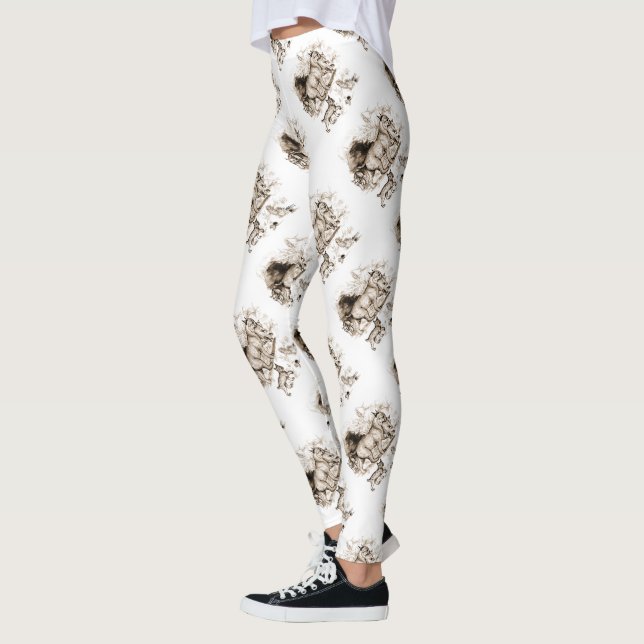 Bobcat Family Leggings (Left)