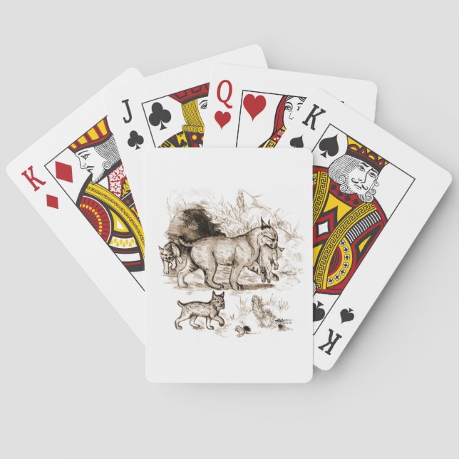 Bobcat Family Playing Cards (Back)