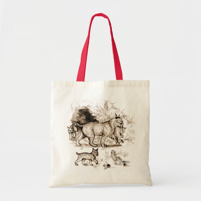 Bobcat Family Tote Bag (Front)