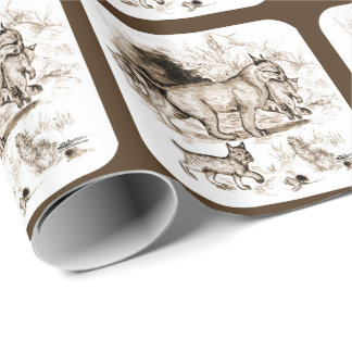 Bobcat Family Wrapping Paper