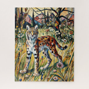 Bobcat in a Meadow 500 Piece Puzzle