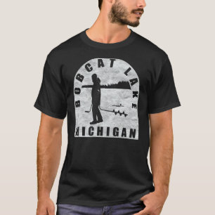 Bobcat Lake Ice Fishing Michigan T-Shirt