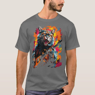 Bobcat Playing Guitar T-Shirt