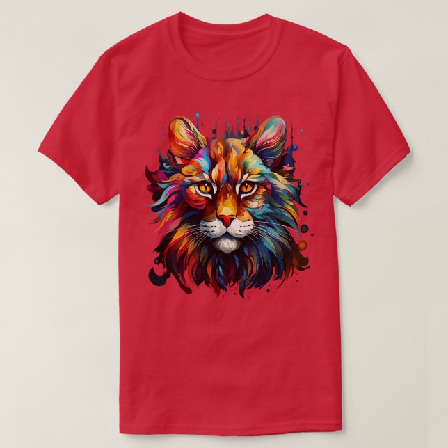 Bobcat Rainbow T-Shirt (Design Front)