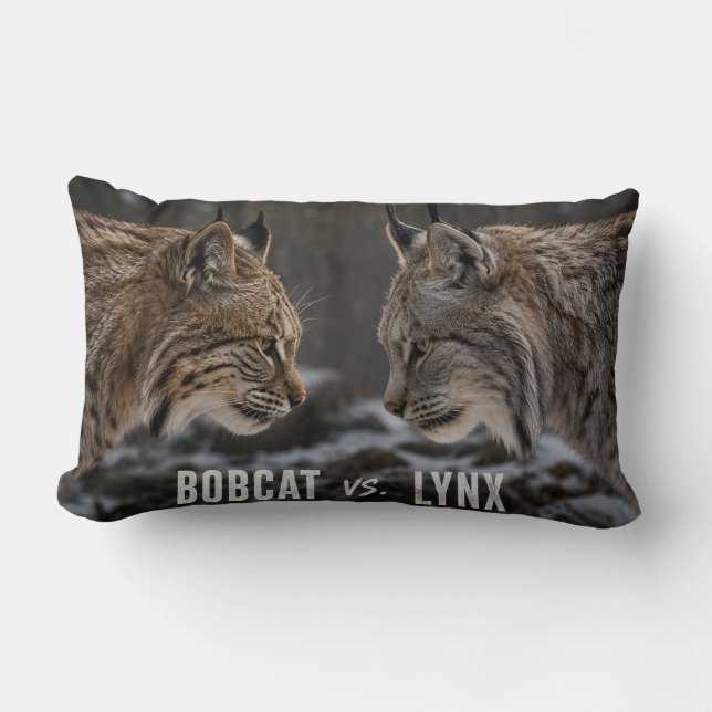 Bobcat vs. Lynx Lumbar Cushion (Front)