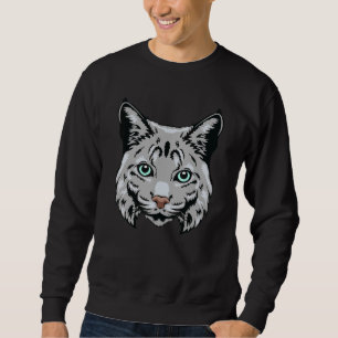 Bobcat Wildcat Staring Cool Animal Head Face Masc Sweatshirt