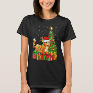 Bobcat Xmas Holiday Santa Bobcat Christmas Tree T-Shirt