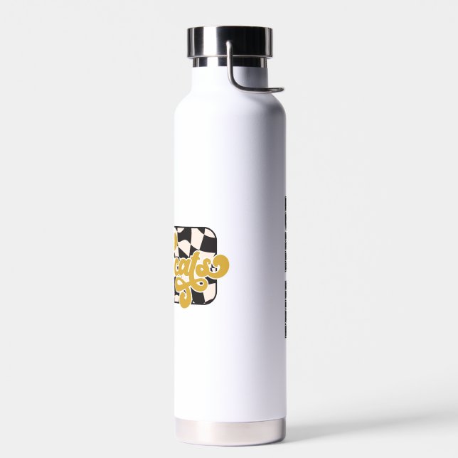 Bobcats Chequerboard Water Bottle: Gold Bottle (Left)