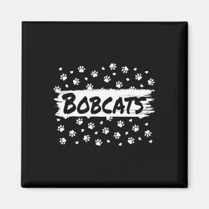 Bobcats Mascot Back To School Spirit Footprint Hea Magnet
