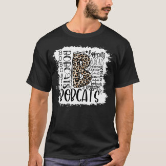 Bobcats School Sports Fan Team Spirit Mascot Blea T-Shirt