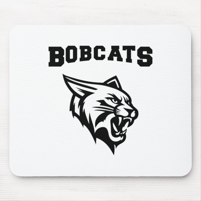 Bobcats Sports With Mascot Sticker  Mouse Pad (Front)