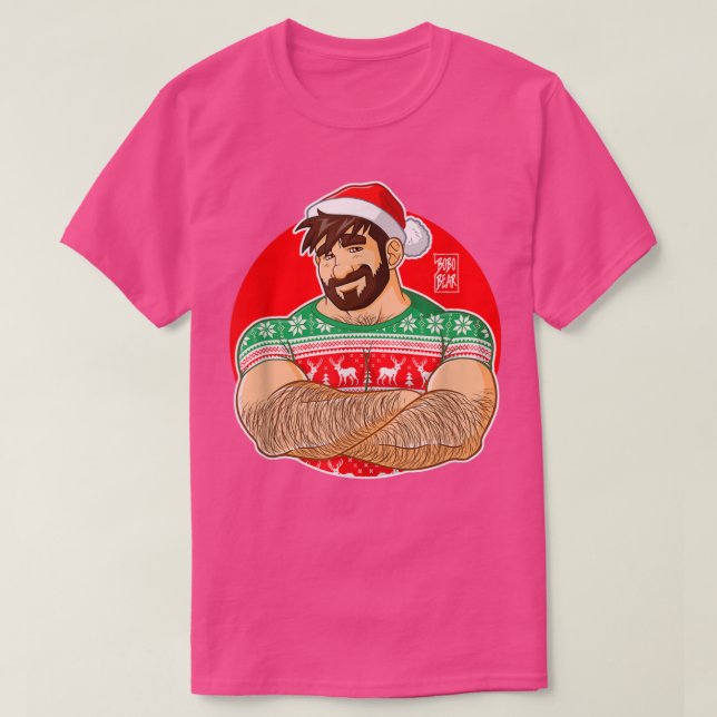 Bobo BearAdam Likes Crossing Arms at Christmas Par T-Shirt (Design Front)