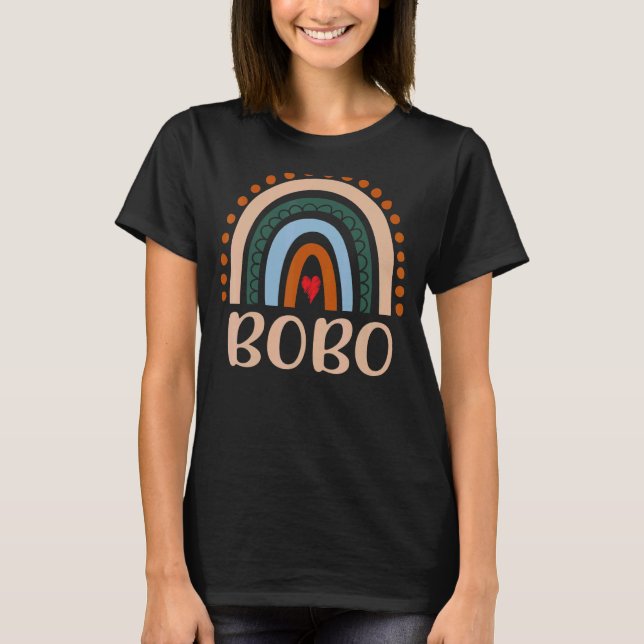 Bobo Rainbow Grandma Cute Mothers Day  Bobo T-Shirt (Front)