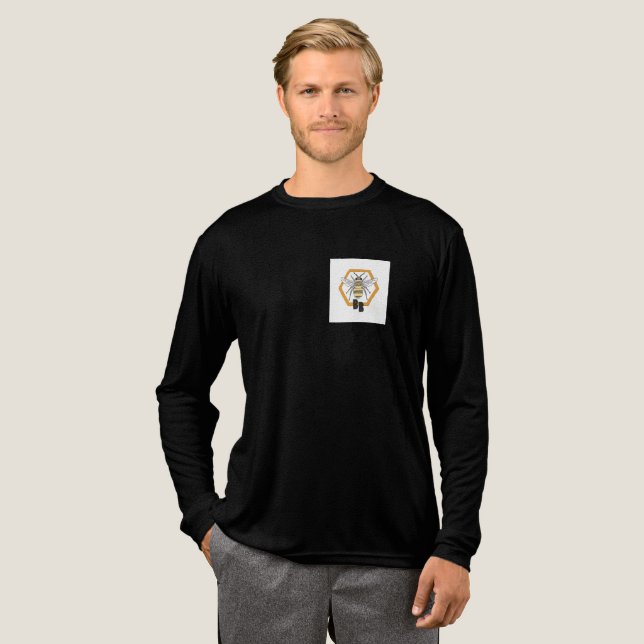 Bob's Bees Men's T-shirt Long sleeves Tri-Blend Shirt (Full Front)
