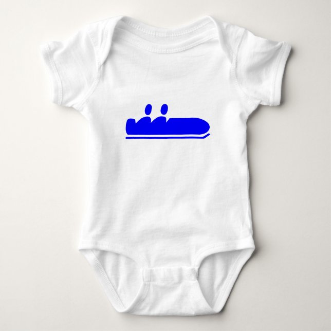 Bobsleigh - Blue Baby Bodysuit (Front)