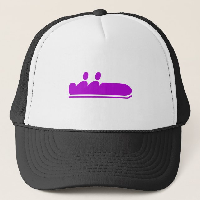 Bobsleigh - Purple Trucker Hat (Front)