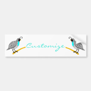 Bobwhite Blue-throated Quail Thunder_Cove Bumper Sticker