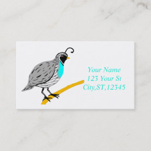 Bobwhite Blue-throated Quail Thunder_Cove Business Card