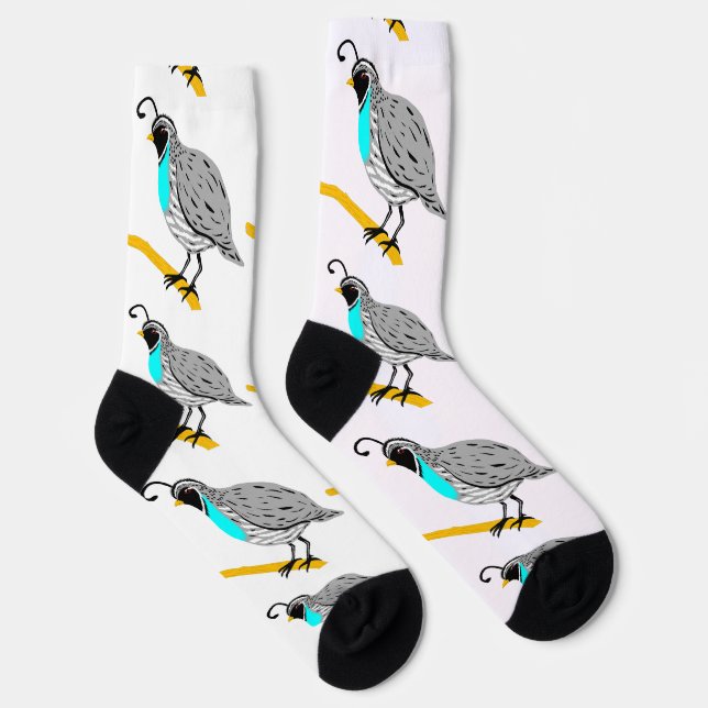 Bobwhite Blue-throated Quail Thunder_Cove Socks (Right)