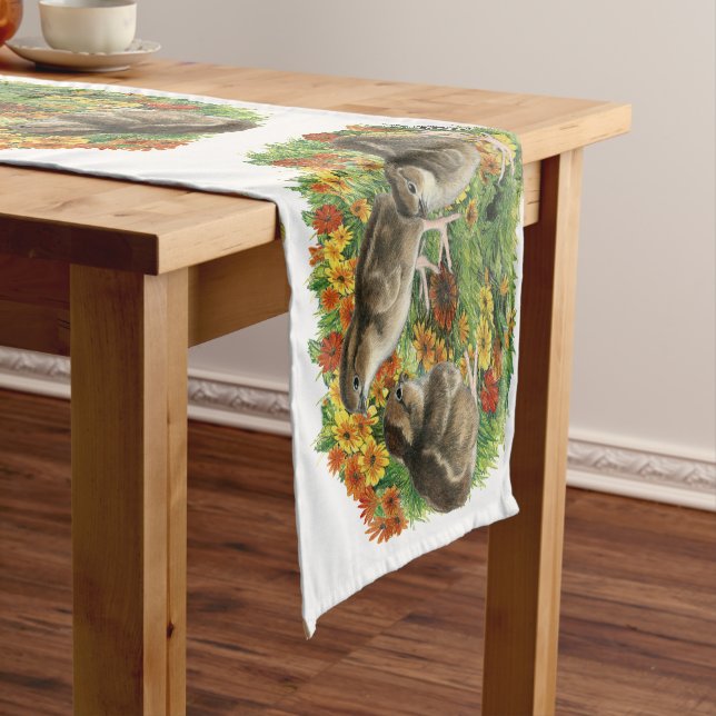 Bobwhite Garden Chicks Short Table Runner (In Situ)