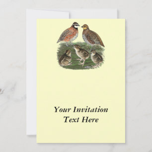 Bobwhite Quail Family Invitation