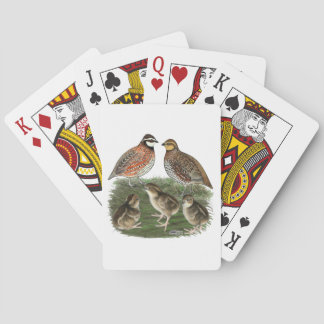 Bobwhite Quail Family Playing Cards