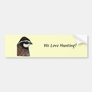 Bobwhite Quail Head Bumper Sticker