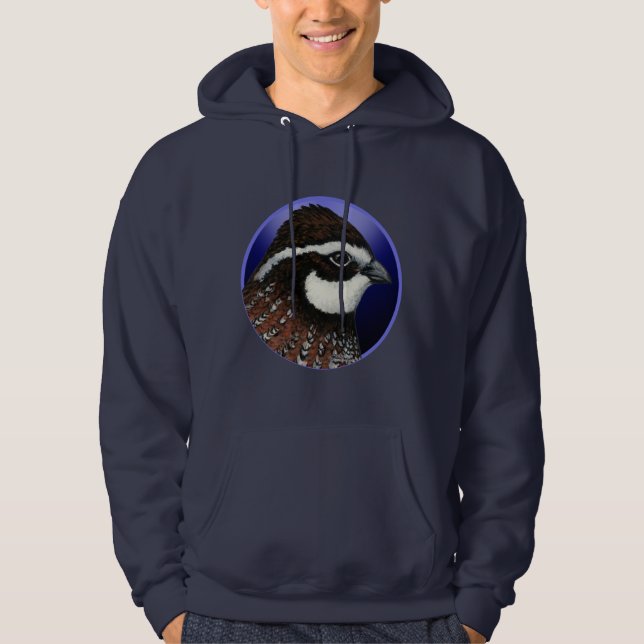 Bobwhite Quail Head Circle Hoodie (Front)